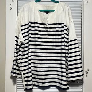 Navy and Cream Stripes Shirt